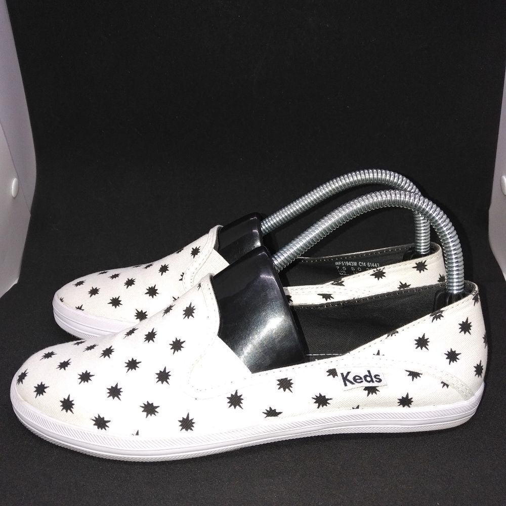 Keds Women's Casual‎ Slip On Sneakers Women's Size 7.5 White, Black